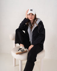 Double Layered Blazer With Hoodie