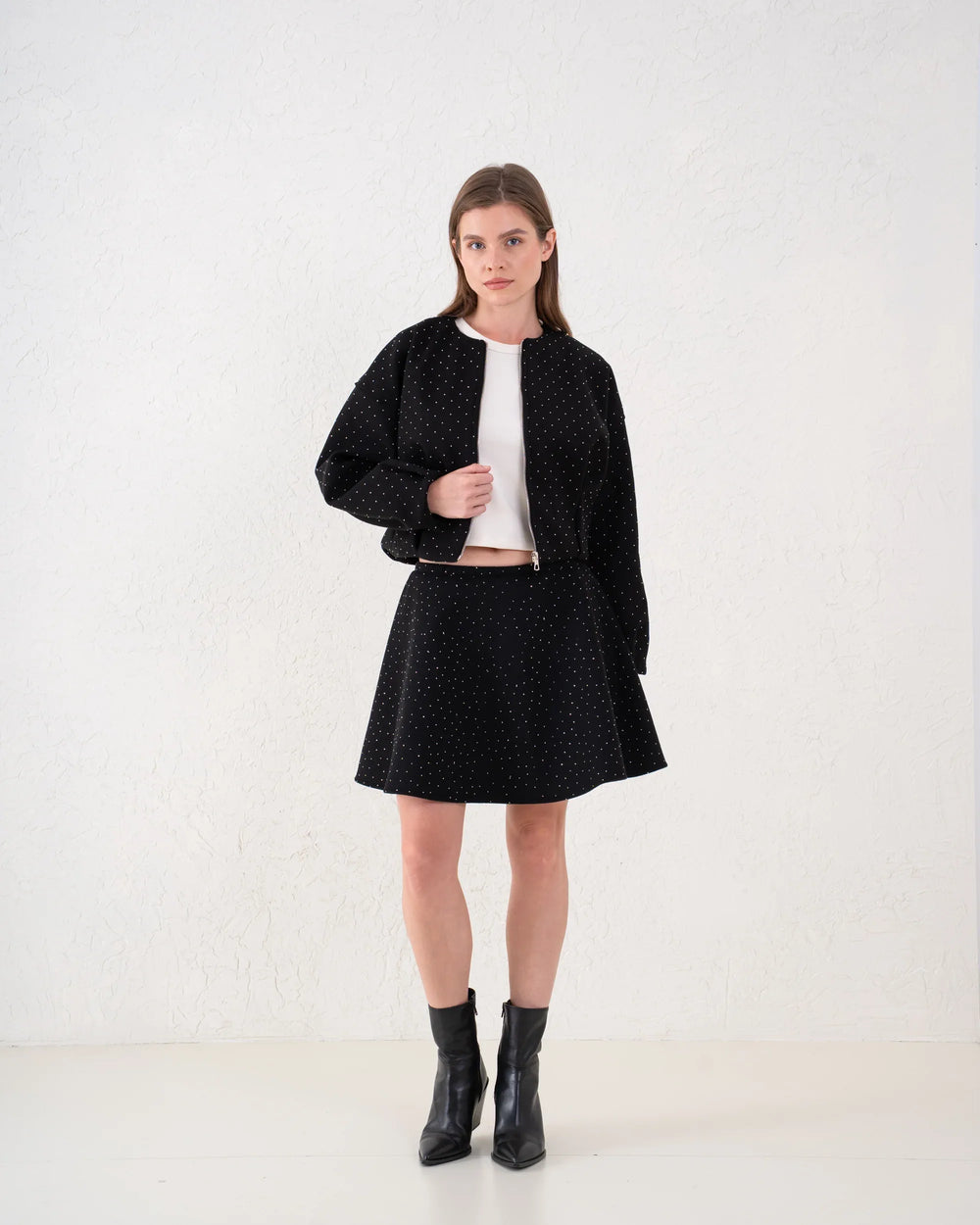 Embellished Sparkling Bomber Jacket - Venti