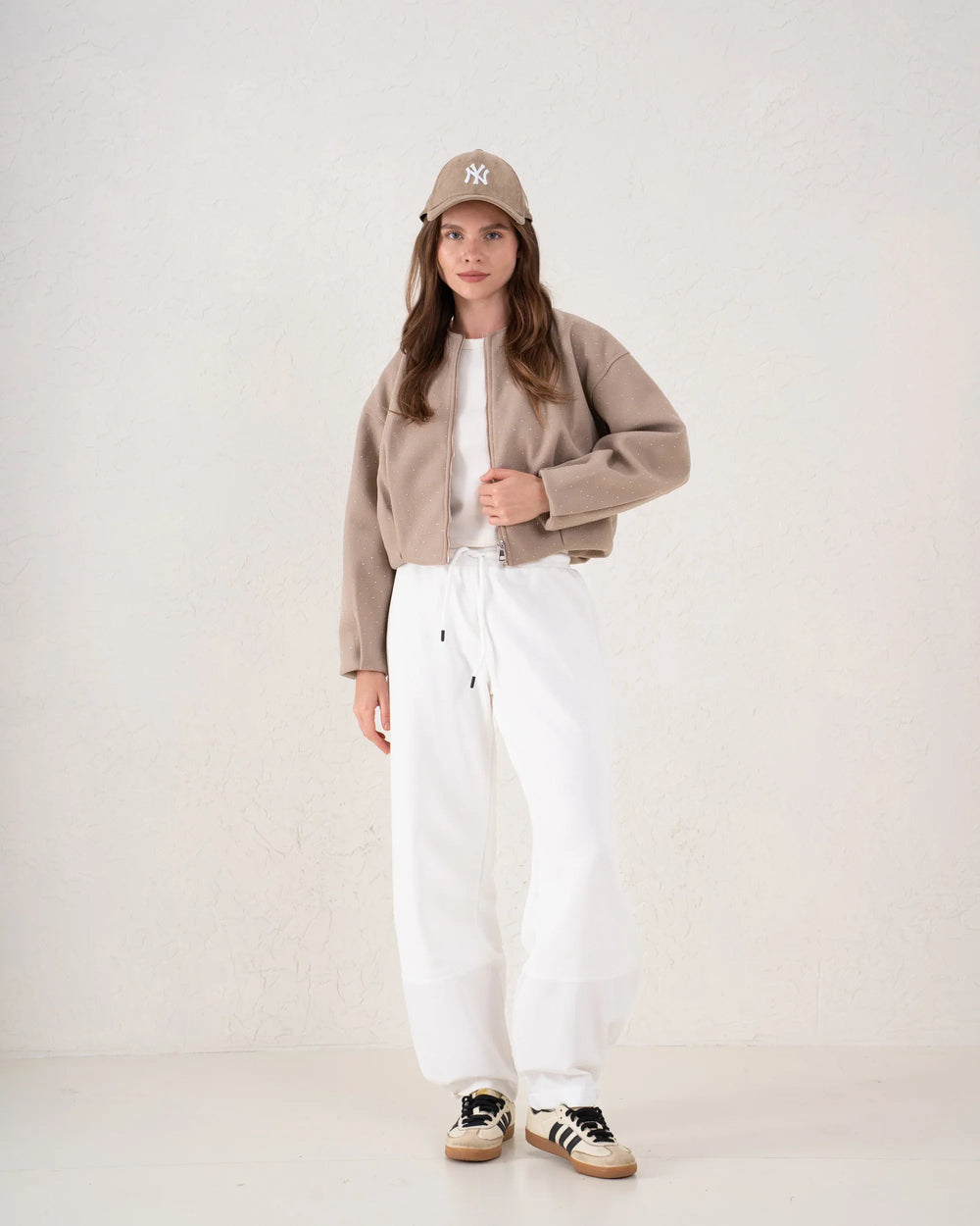 Embellished Sparkling Bomber Jacket - Venti