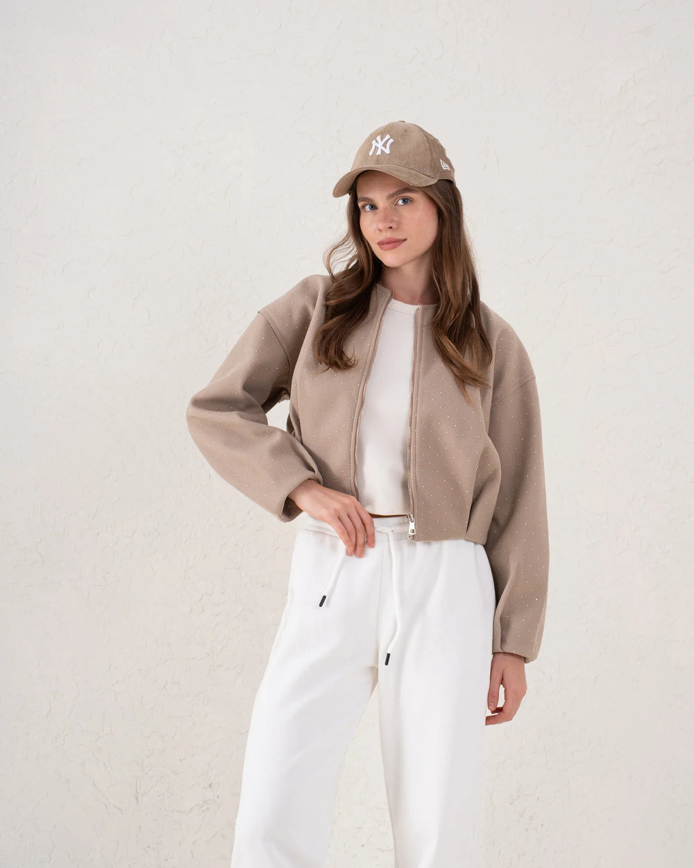 Embellished Sparkling Bomber Jacket - Venti