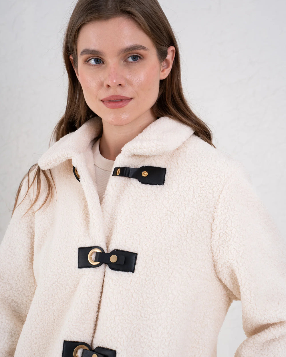 Teddy Coat With Leather Buckle - Venti