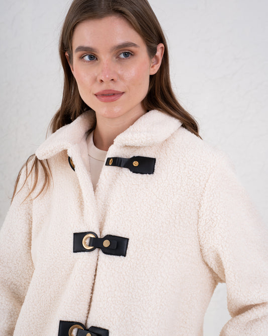 Teddy Coat With Leather Buckle