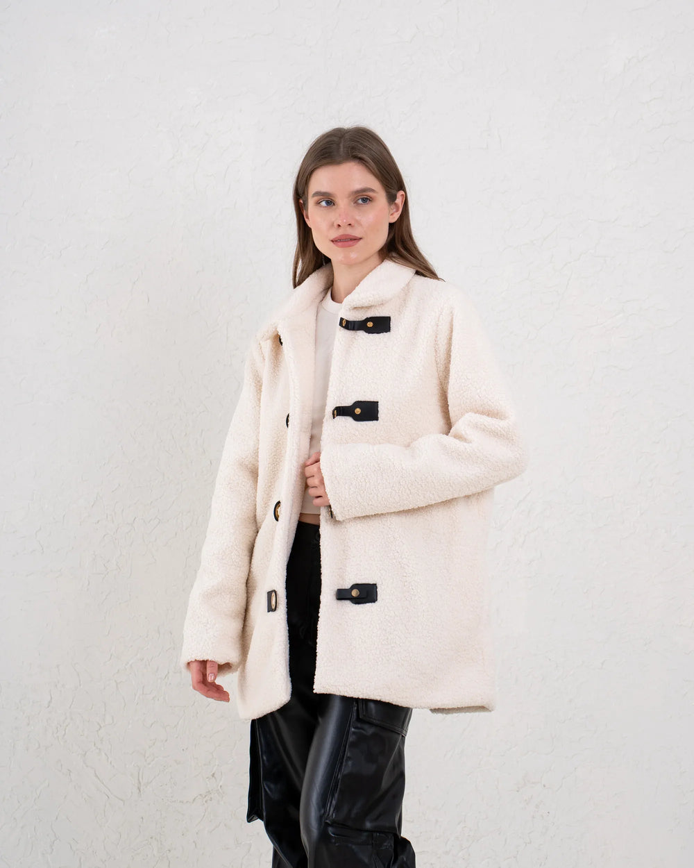 Teddy Coat With Leather Buckle - Venti