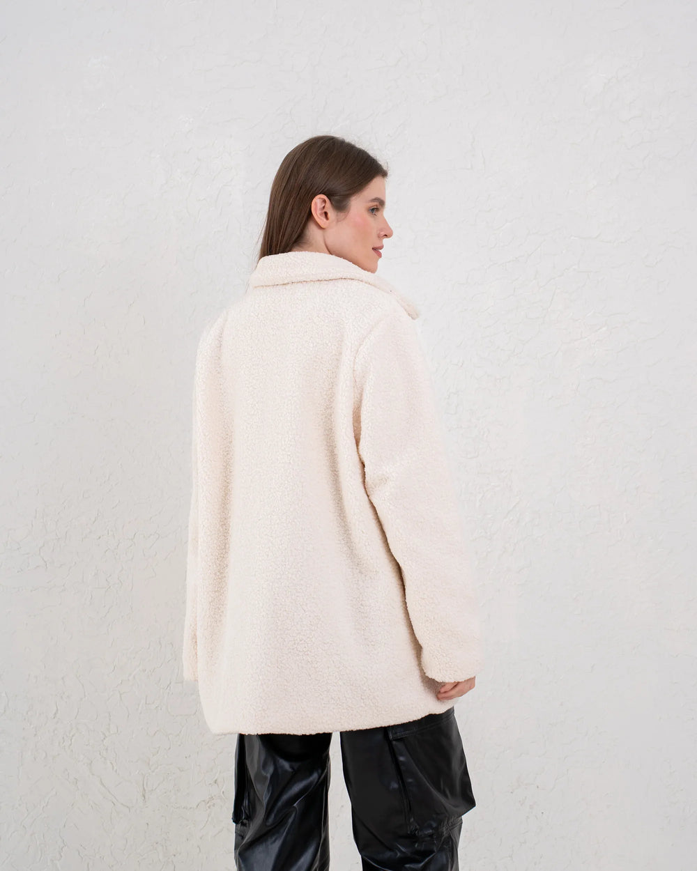 Teddy Coat With Leather Buckle - Venti