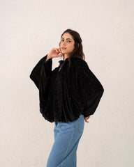 Women velvet balloon Jacket