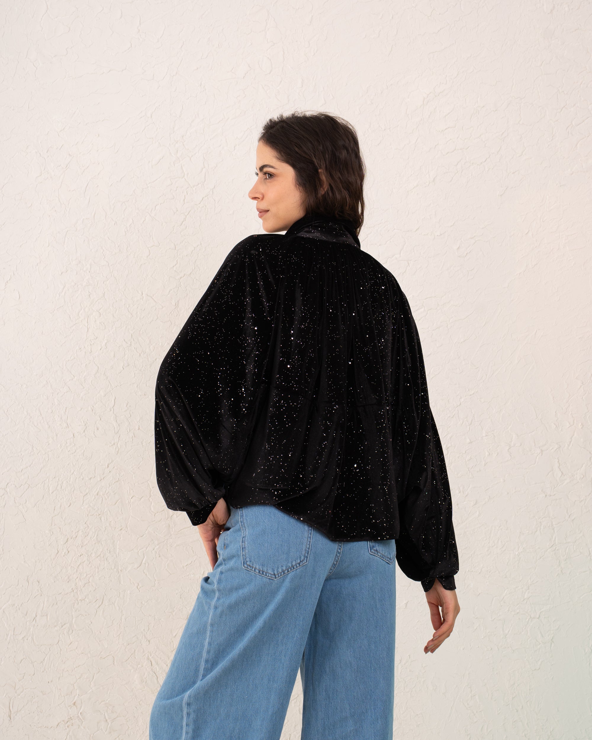 Women velvet balloon Jacket