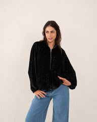 Women velvet balloon Jacket