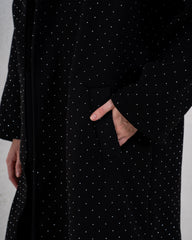 Sparkling Embellished Hooded Coat