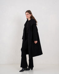 Sparkling Embellished Hooded Coat