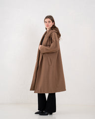 Sparkling Embellished Hooded Coat