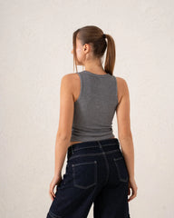 Women ribbed tank top