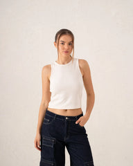 Women ribbed tank top