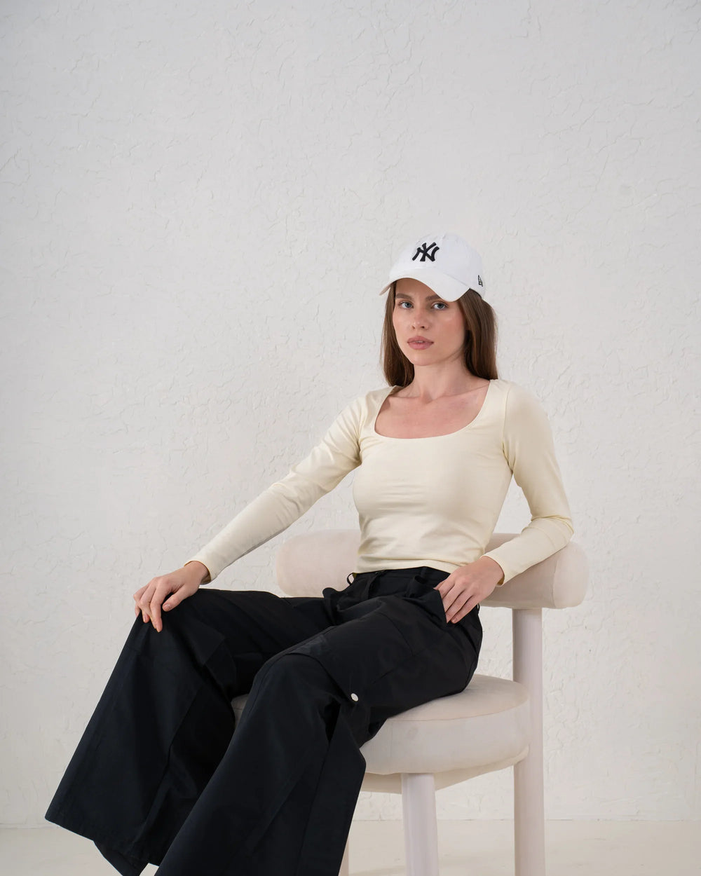 Essential Square Neck Long Sleeve Top - Venti