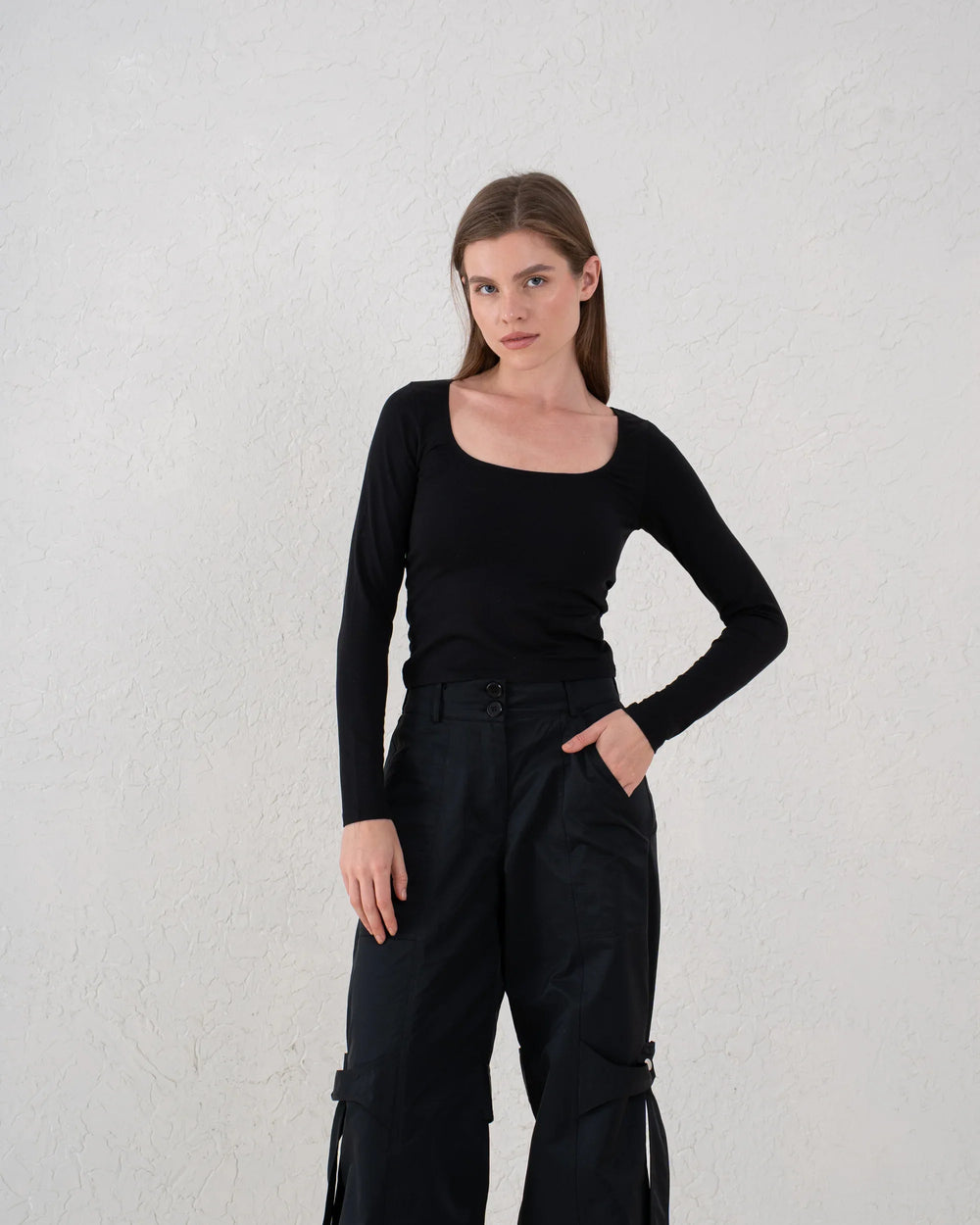 Essential Square Neck Long Sleeve Top - Venti