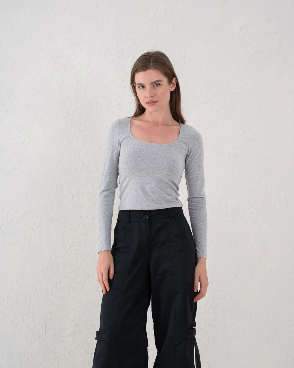 Essential Square Neck Long Sleeve Top - Venti