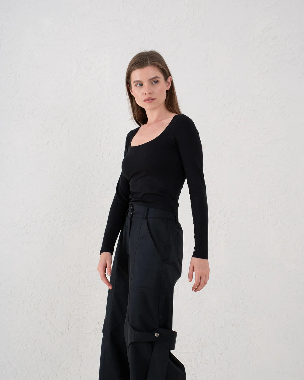 Essential Square Neck Long Sleeve Top - Venti