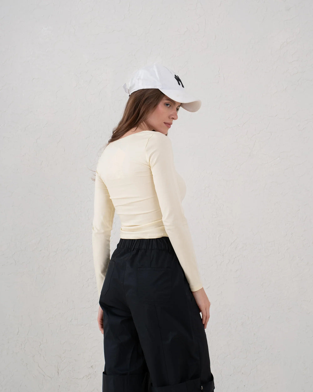 Essential Square Neck Long Sleeve Top - Venti