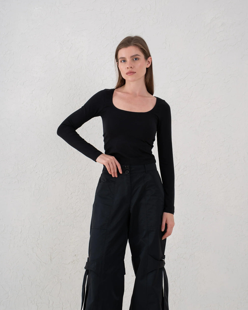 Essential Square Neck Long Sleeve Top - Venti