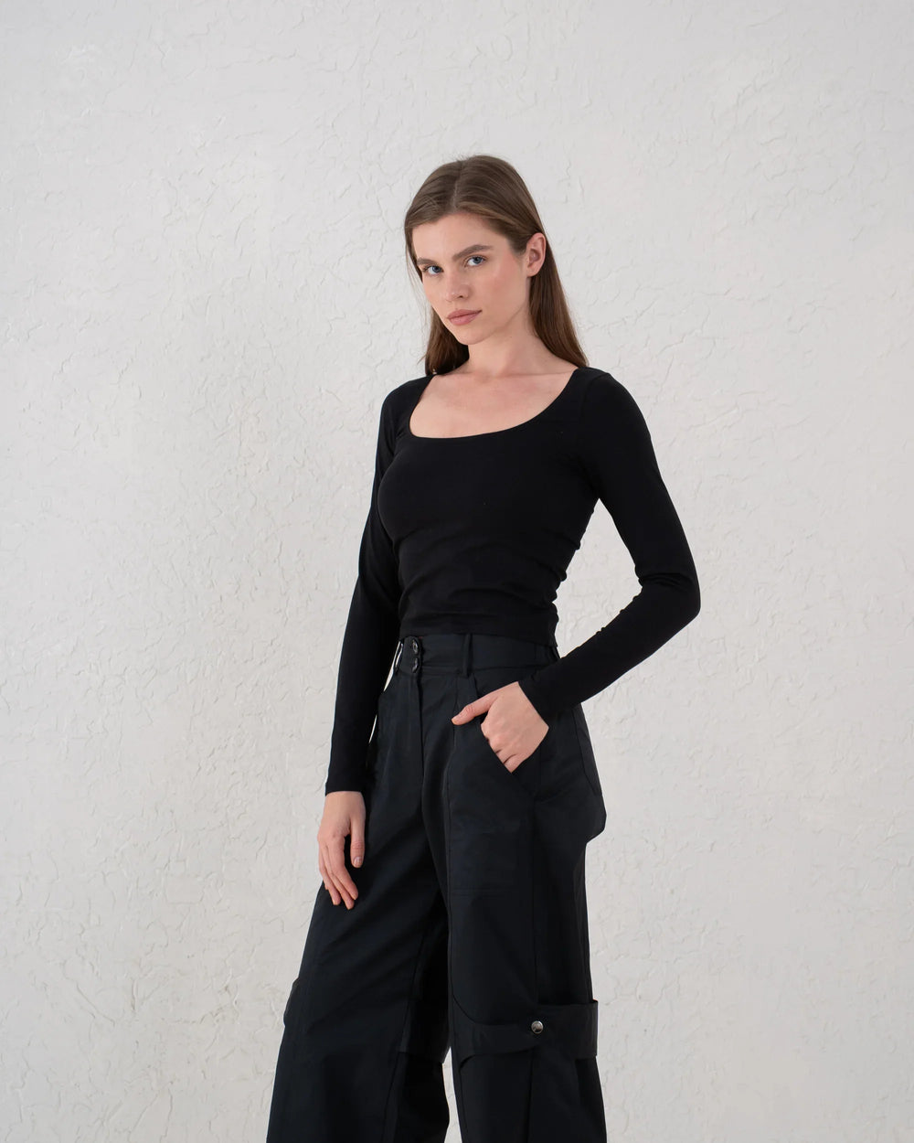 Essential Square Neck Long Sleeve Top - Venti