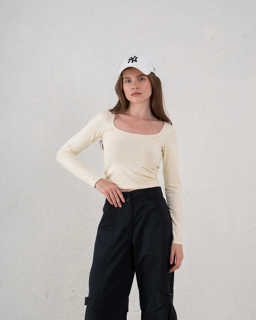 Essential Square Neck Long Sleeve Top - Venti