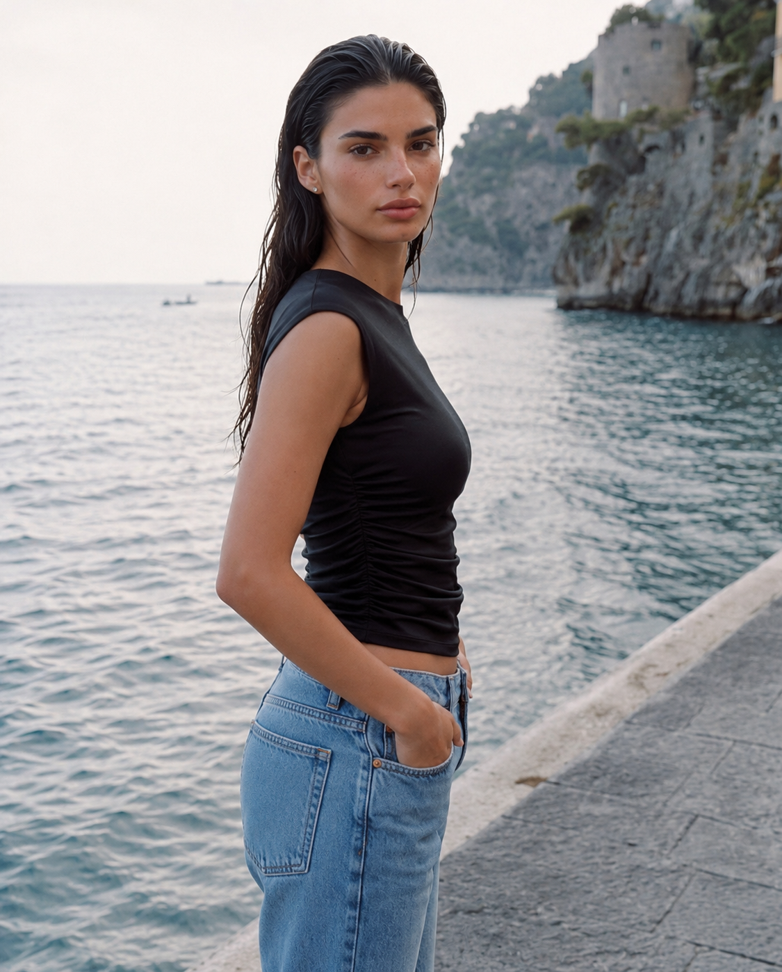 Women high neck top