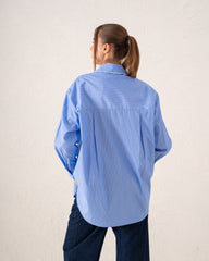 Contrast Piped Oversized Shirt