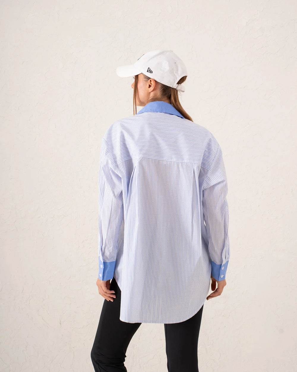 Contrast Collar Oversized Shirt - Venti