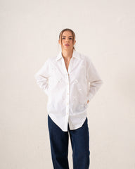 Oversized Bow Embellished Shirt