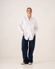 Oversized Bow Embellished Shirt