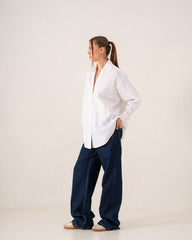 Oversized Bow Embellished Shirt