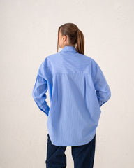 Striped Bow Embellished Shirt