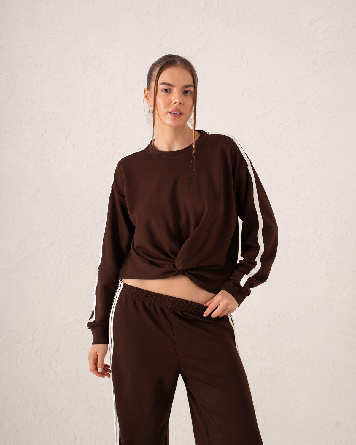 Knotted Stripe Sweatshirt