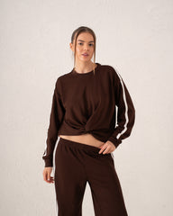 Knotted Stripe Sweatshirt