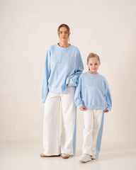 Contrast Wide-Leg Side Stripe Pants