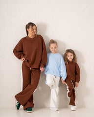 Contrast Wide-Leg Side Stripe Pants