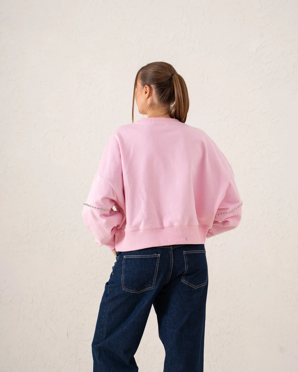 Studded Detail Oversized Sweatshirt - Venti