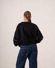 Studded Detail Oversized Sweatshirt