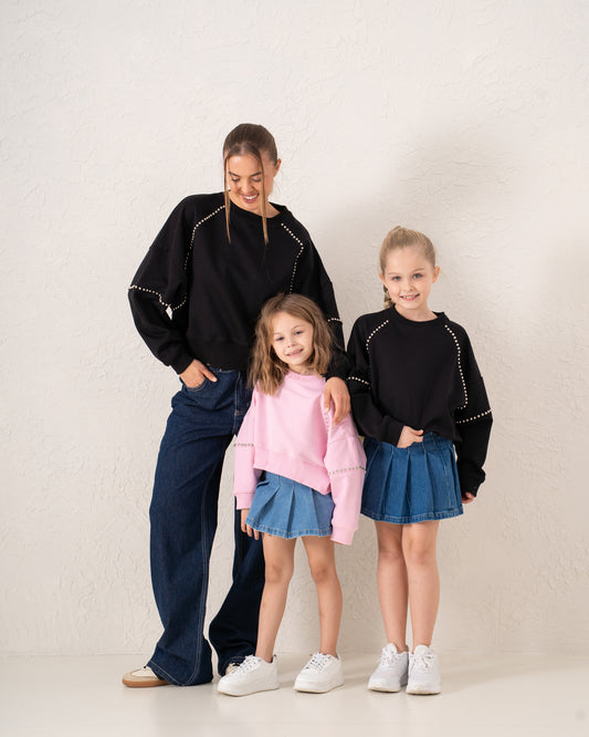 Studded Detail Oversized Sweatshirt