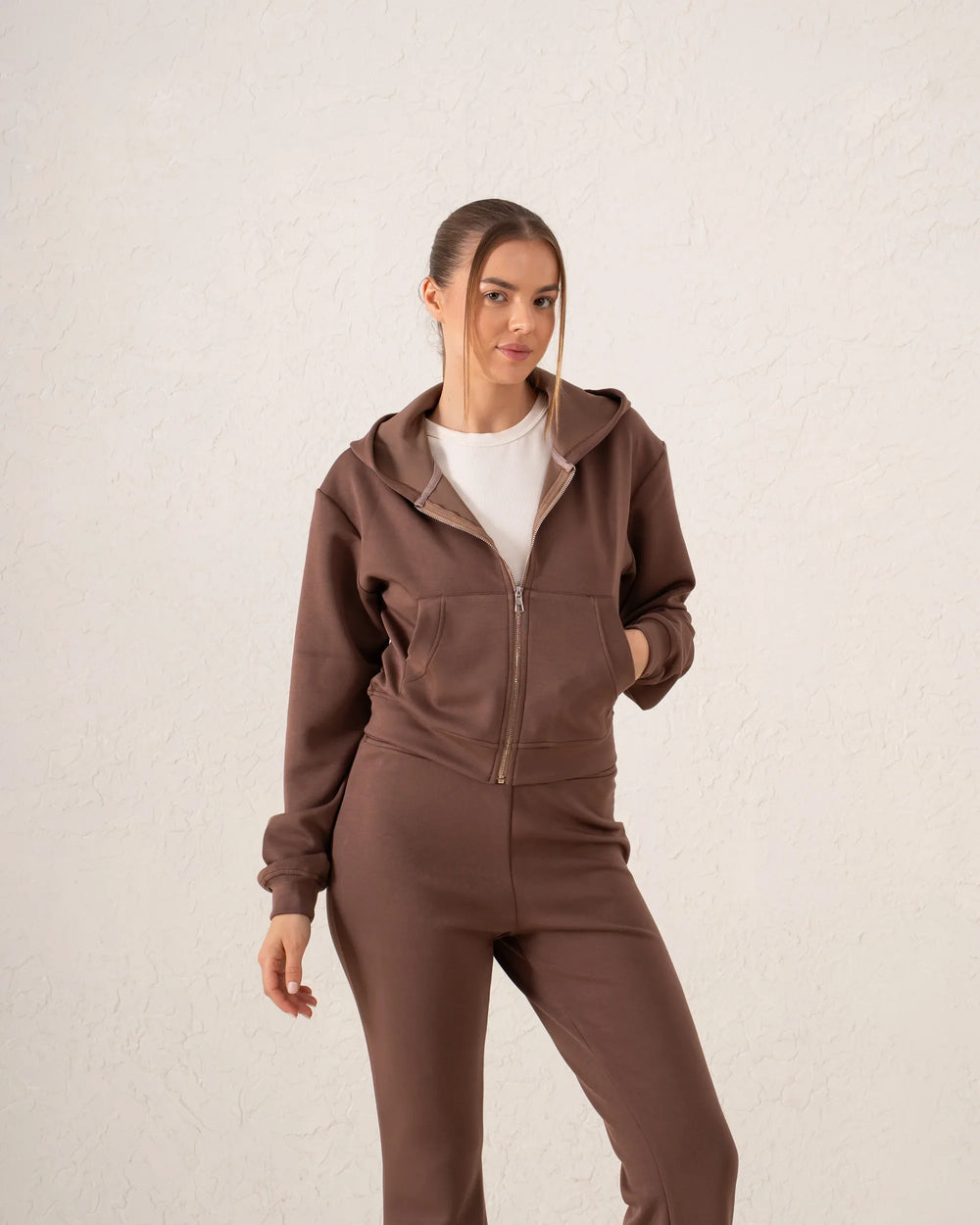 Cropped Zip Hoodie - Venti