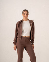 Cropped Zip Hoodie