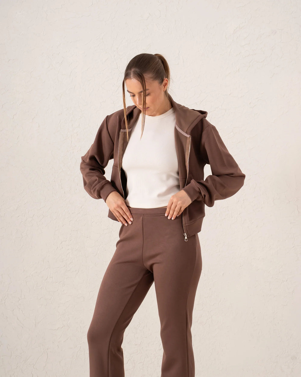 Cropped Zip Hoodie - Venti