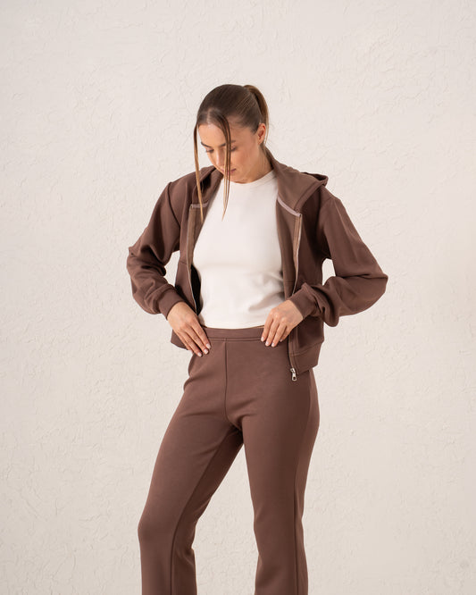 Cropped Zip Hoodie