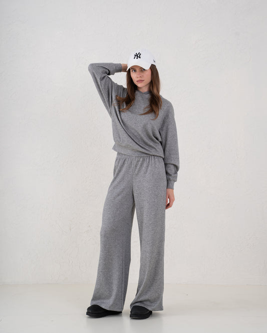 Soft Ribbed Hooded Top