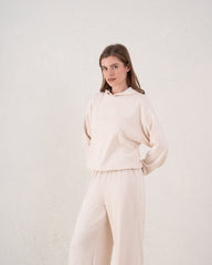 Soft Ribbed Hooded Top