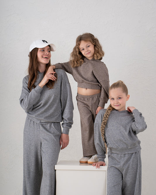 Soft Ribbed Hooded Top