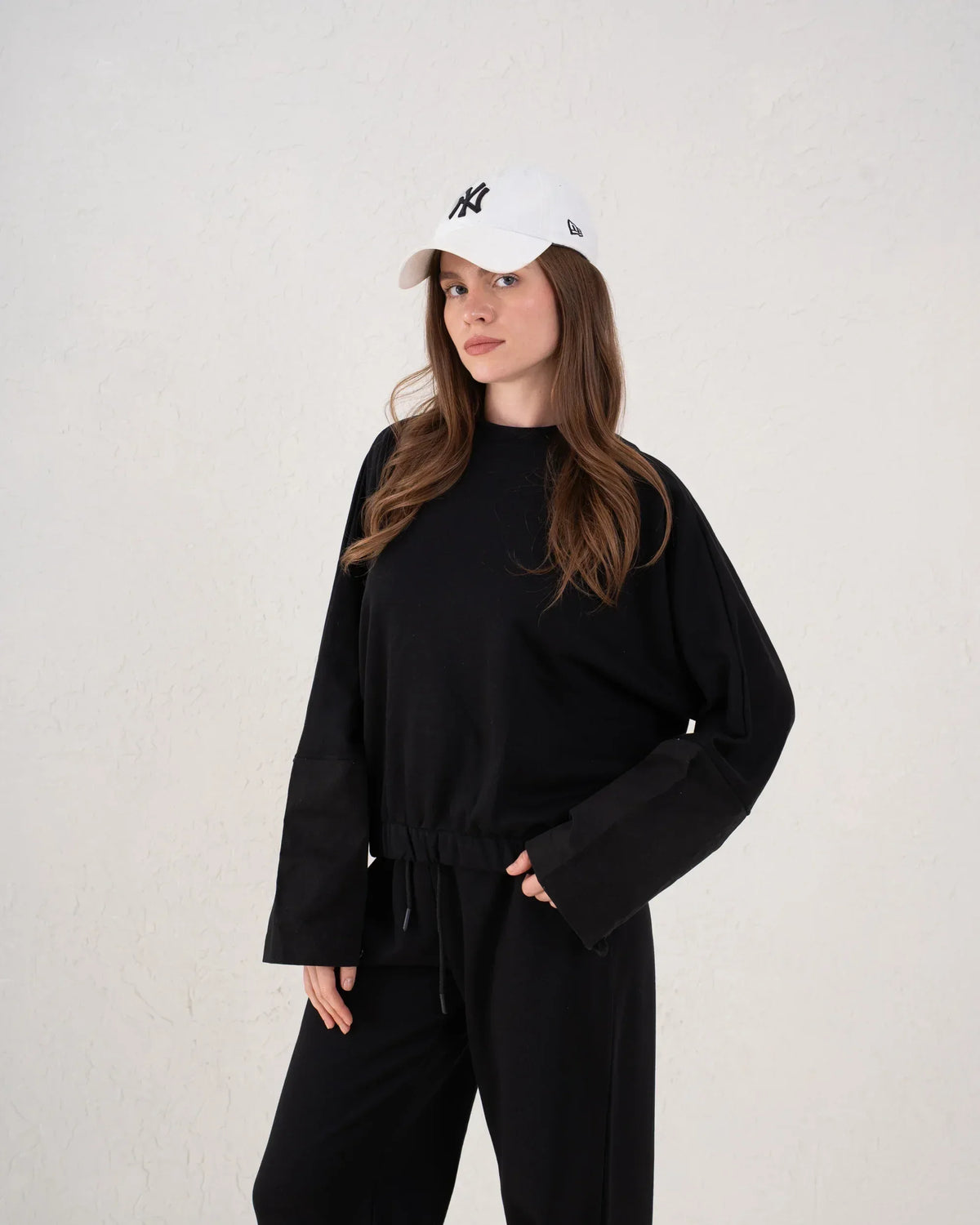 Contrast Panel Wide Sleeve Sweatshirt - Venti