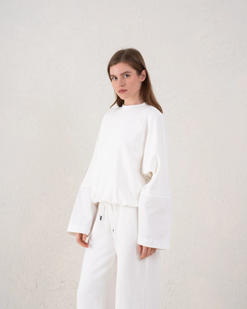 Contrast Panel Wide Sleeve Sweatshirt - Venti