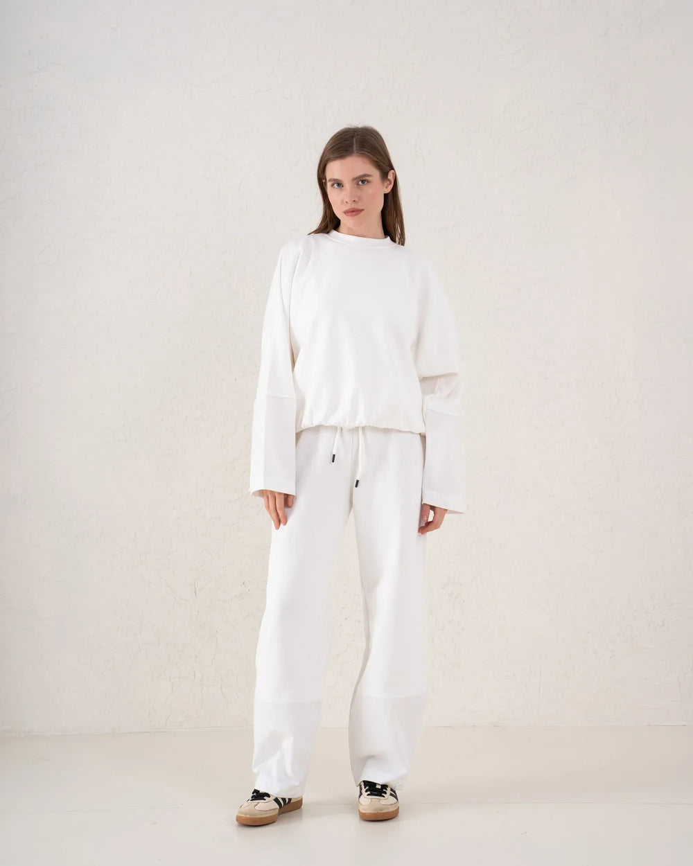 Contrast Panel Wide Leg Pants - Venti