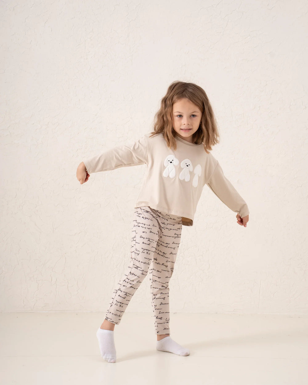 Cozy Puppy Print Pajama Set - Venti