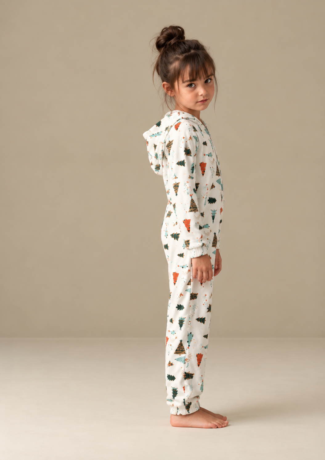 X-Mas Trees Printed Fleece Onesie